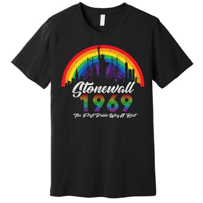 NYC 1969 Stonewall The First Pride Was A Riot LGBT Gay Lesbian Premium T-Shirt