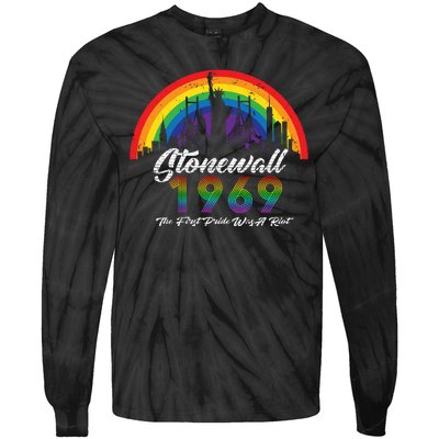 NYC 1969 Stonewall The First Pride Was A Riot LGBT Gay Lesbian Tie-Dye Long Sleeve Shirt