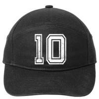 Number 10 Ten Sports Jersey Lucky No. Birthday Age Vintage 7-Panel Snapback Hat