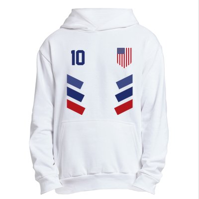 Number 10 USA Soccer American Flag Football Jersey Urban Pullover Hoodie