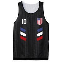 Number 10 USA Soccer American Flag Football Jersey Mesh Reversible Basketball Jersey Tank