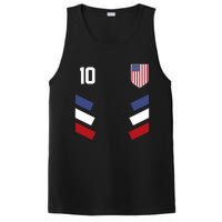 Number 10 USA Soccer American Flag Football Jersey PosiCharge Competitor Tank