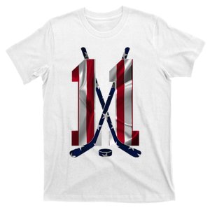 Number 11 Years Ice Hockey 11th Birthday T-Shirt