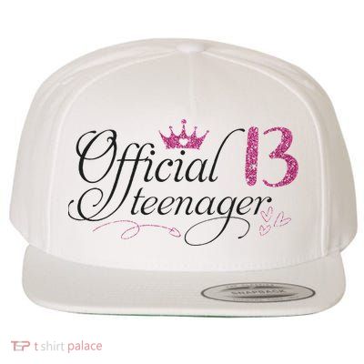 Nager 13 Year Old 13th Birthday Gift Wool Snapback Cap