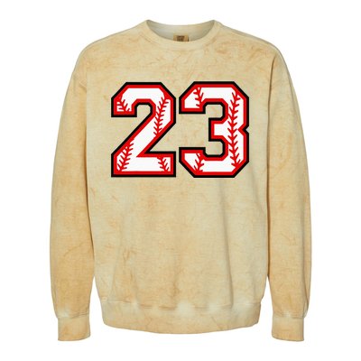 Number 23 Baseball Lucky Favorite Jersey Number Colorblast Crewneck Sweatshirt