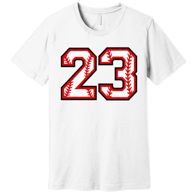 Number 23 Baseball Lucky Favorite Jersey Number Premium T-Shirt