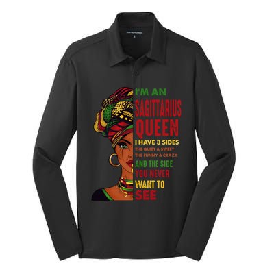 November 22 December 21 Birthday Sagittarius African Gift Silk Touch Performance Long Sleeve Polo