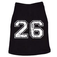 Number 26 Distressed Vintage Twenty Six Sports Team Practice Doggie Tank