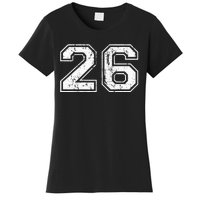 Number 26 Distressed Vintage Twenty Six Sports Team Practice Women's T-Shirt