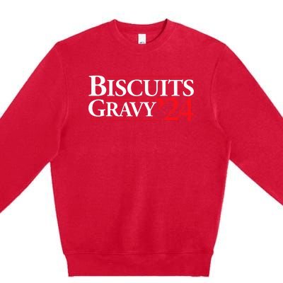 Novelty 2024 Election Campaign 24 Biscuits And Gravy Premium Crewneck Sweatshirt