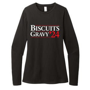 Novelty 2024 Election Campaign 24 Biscuits And Gravy Womens CVC Long Sleeve Shirt