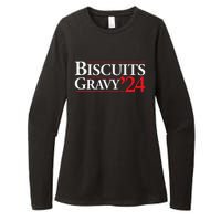 Novelty 2024 Election Campaign 24 Biscuits And Gravy Womens CVC Long Sleeve Shirt