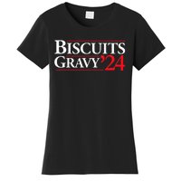 Novelty 2024 Election Campaign 24 Biscuits And Gravy Women's T-Shirt