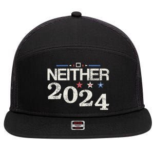 Neither 2024 Elections 7 Panel Mesh Trucker Snapback Hat