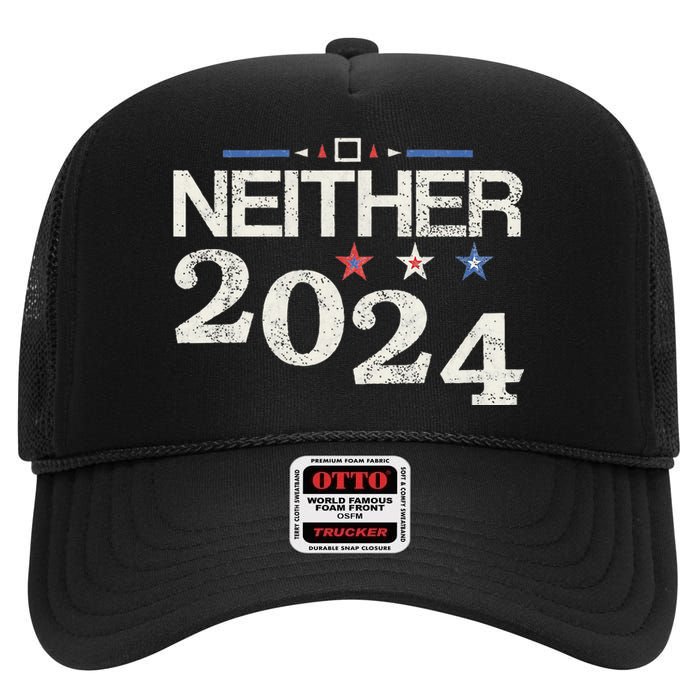 Neither 2024 Elections High Crown Mesh Back Trucker Hat