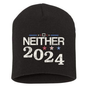 Neither 2024 Elections Short Acrylic Beanie