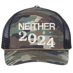 Neither 2024 Elections Retro Rope Trucker Hat Cap