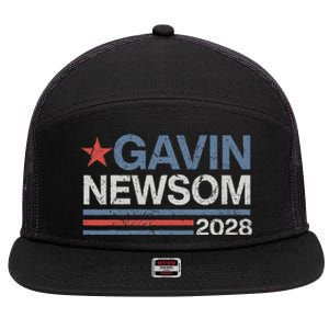 Newsom 2028 Gavin Newsom 2028 President 48 Election Campaign 7 Panel Mesh Trucker Snapback Hat