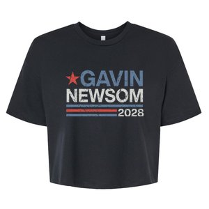 Newsom 2028 Gavin Newsom 2028 President 48 Election Campaign Bella+Canvas Jersey Crop Tee