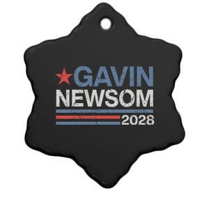 Newsom 2028 Gavin Newsom 2028 President 48 Election Campaign Ceramic Star Ornament