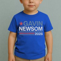 Newsom 2028 Gavin Newsom 2028 President 48 Election Campaign Toddler T-Shirt