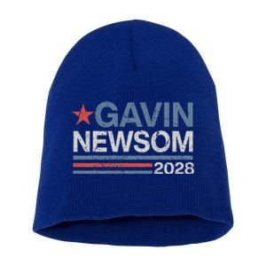 Newsom 2028 Gavin Newsom 2028 President 48 Election Campaign Short Acrylic Beanie