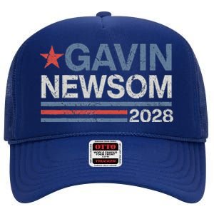 Newsom 2028 Gavin Newsom 2028 President 48 Election Campaign High Crown Mesh Back Trucker Hat