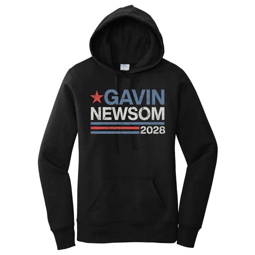 Newsom 2028 Gavin Newsom 2028 President 48 Election Campaign Women's Pullover Hoodie