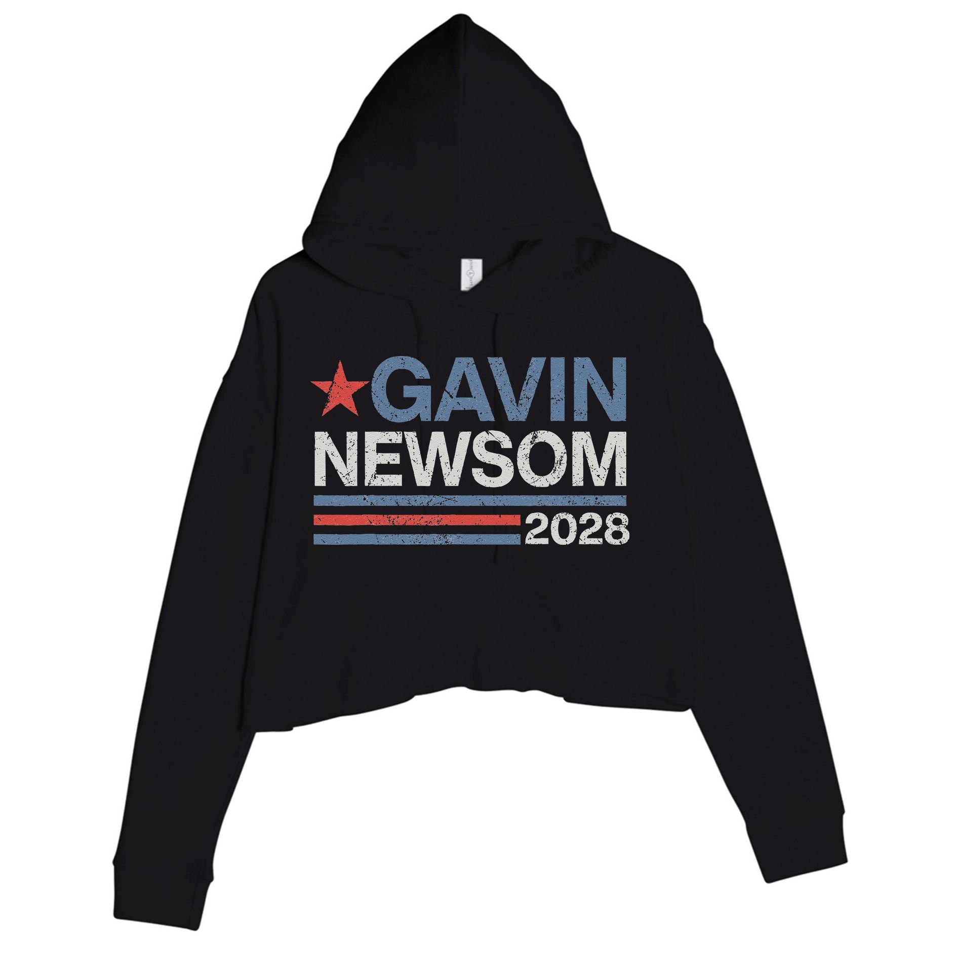 Newsom 2028 Gavin Newsom 2028 President 48 Election Campaign Crop Fleece Hoodie