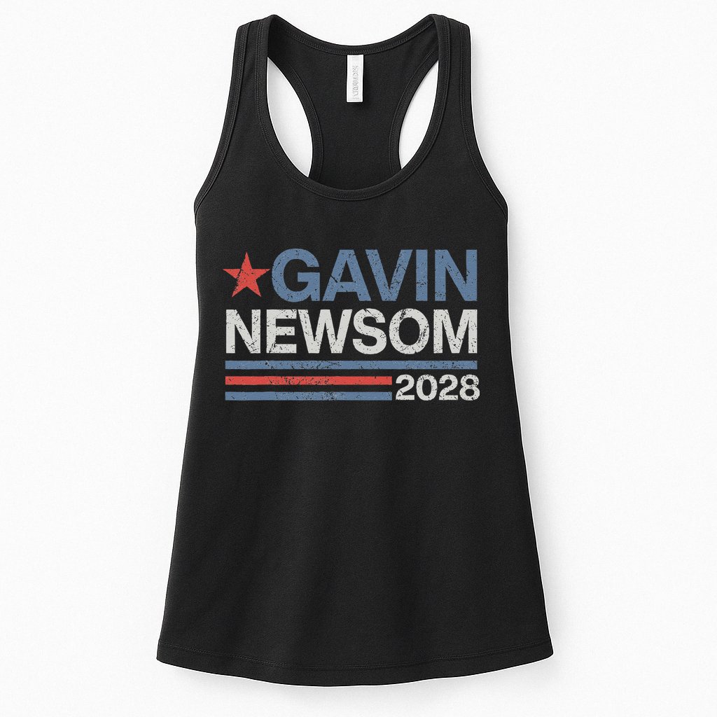Newsom 2028 Gavin Newsom 2028 President 48 Election Campaign Womens Tank Top