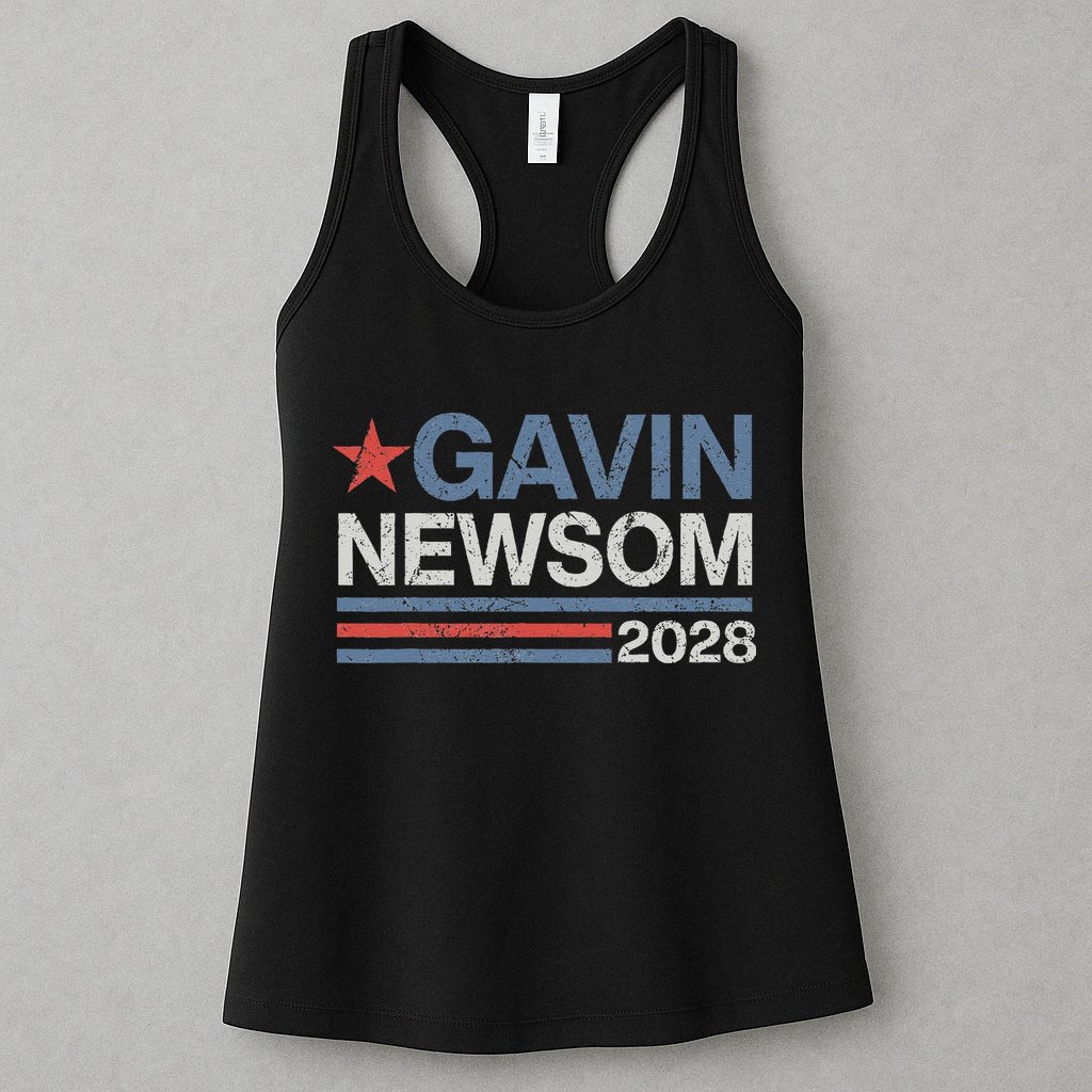 Newsom 2028 Gavin Newsom 2028 President 48 Election Campaign Womens Tank Top