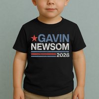 Newsom 2028 Gavin Newsom 2028 President 48 Election Campaign Toddler T-Shirt
