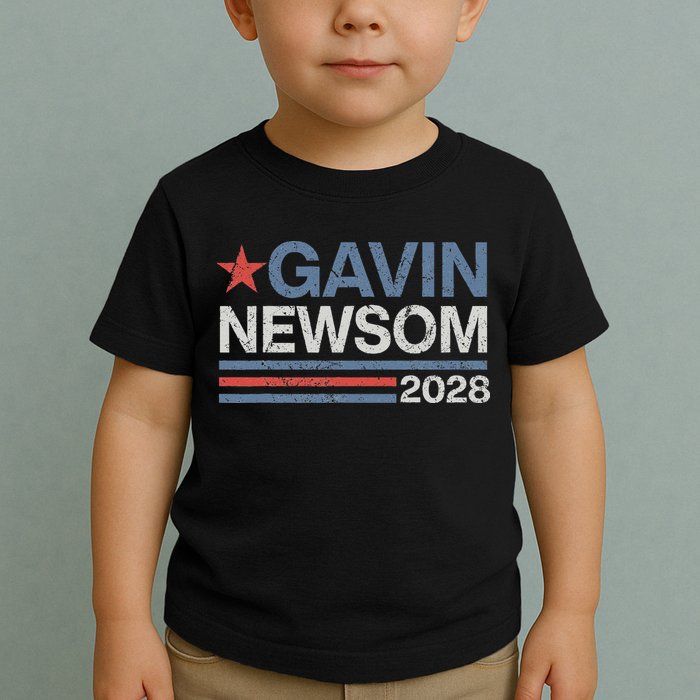 Newsom 2028 Gavin Newsom 2028 President 48 Election Campaign Toddler T-Shirt