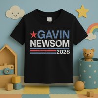 Newsom 2028 Gavin Newsom 2028 President 48 Election Campaign Toddler T-Shirt