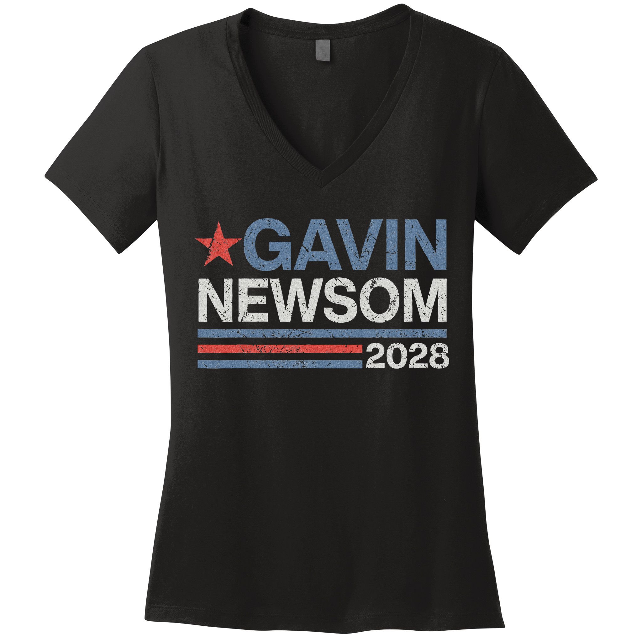 Newsom 2028 Gavin Newsom 2028 President 48 Election Campaign Women's V-Neck T-Shirt