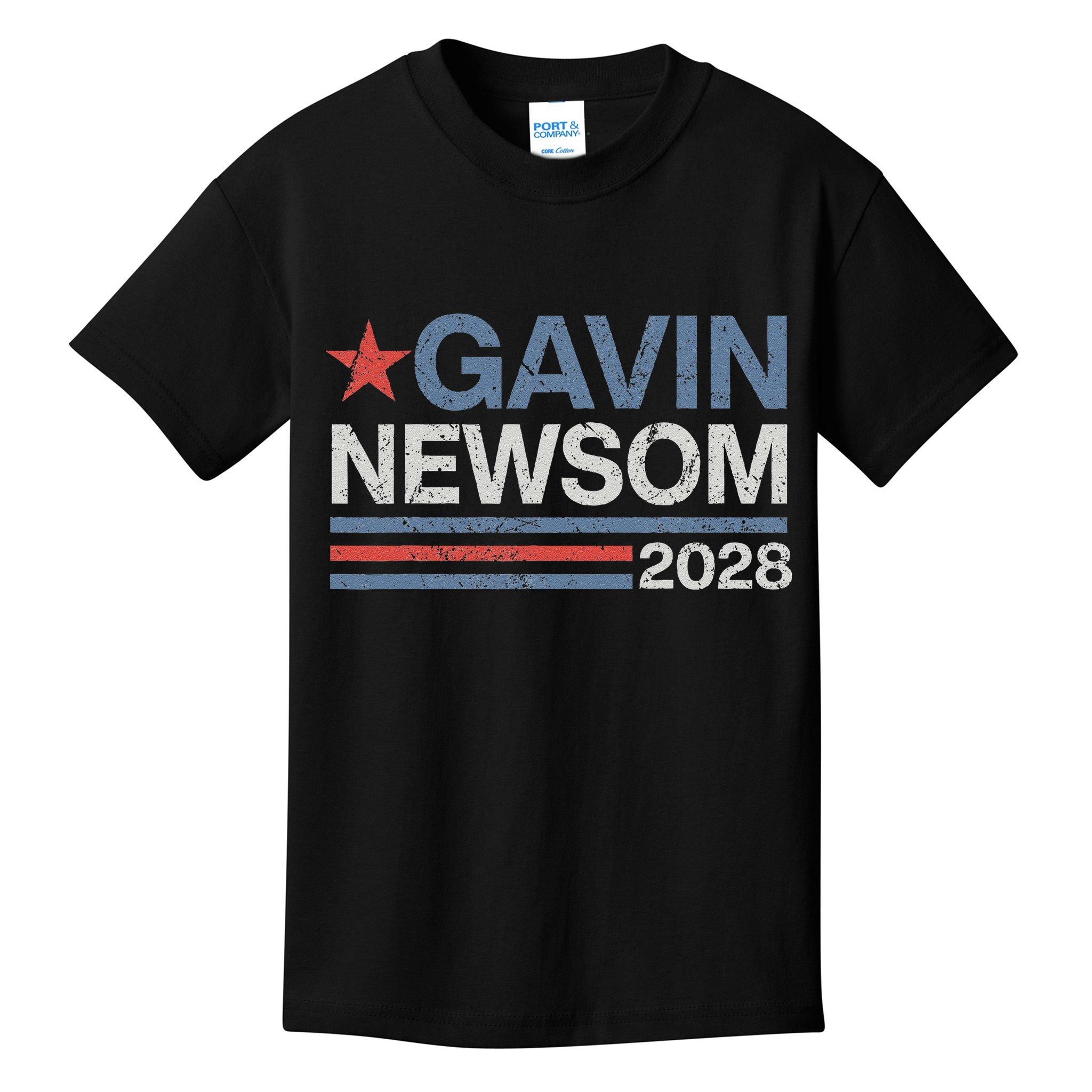 Newsom 2028 Gavin Newsom 2028 President 48 Election Campaign Kids T-Shirt