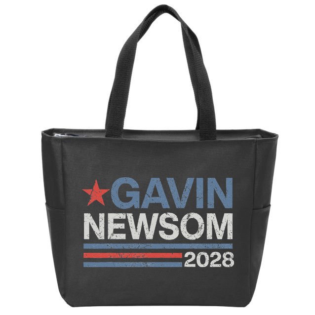 Newsom 2028 Gavin Newsom 2028 President 48 Election Campaign Zip Tote Bag