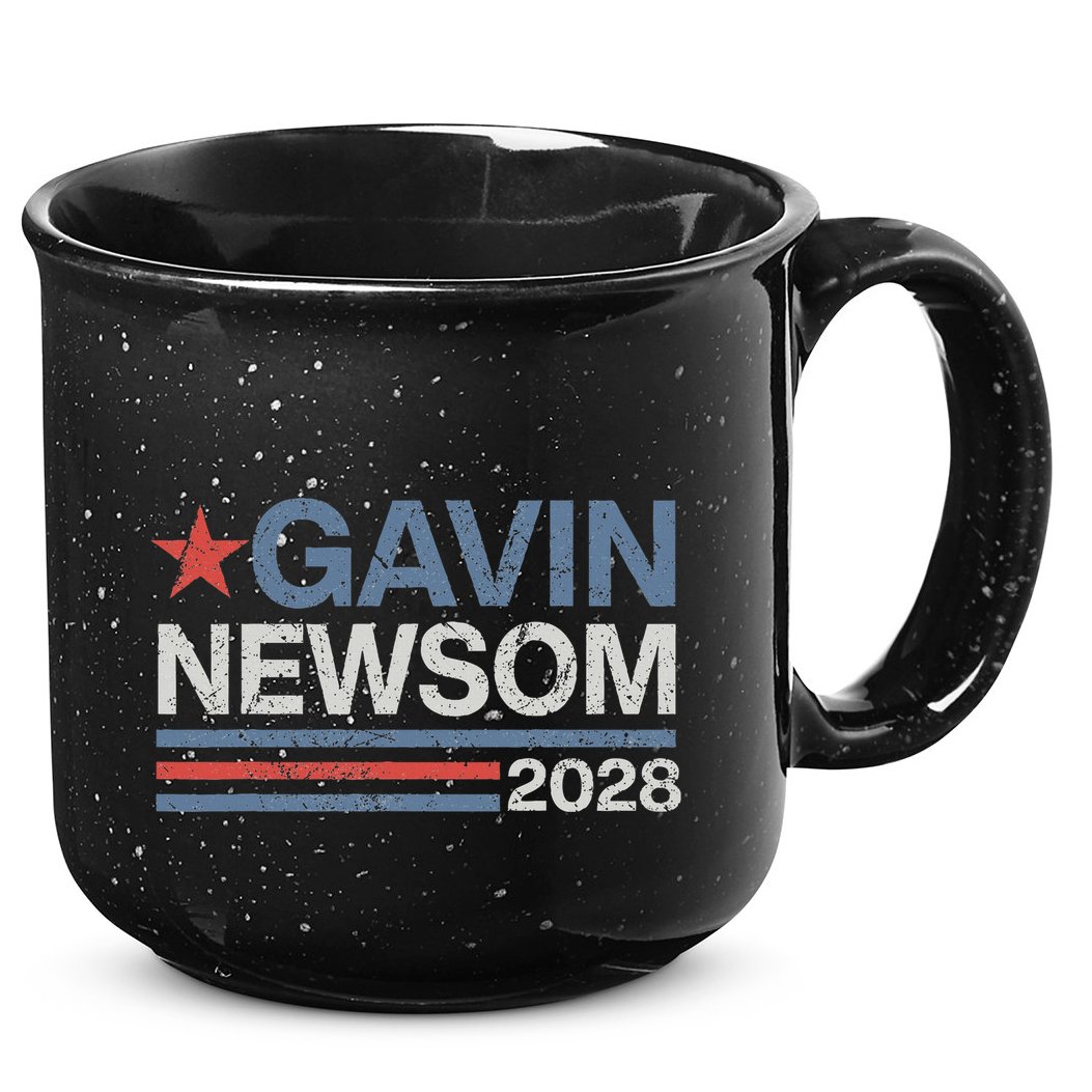 Newsom 2028 Gavin Newsom 2028 President 48 Election Campaign 15oz Campfire Ceramic Mug