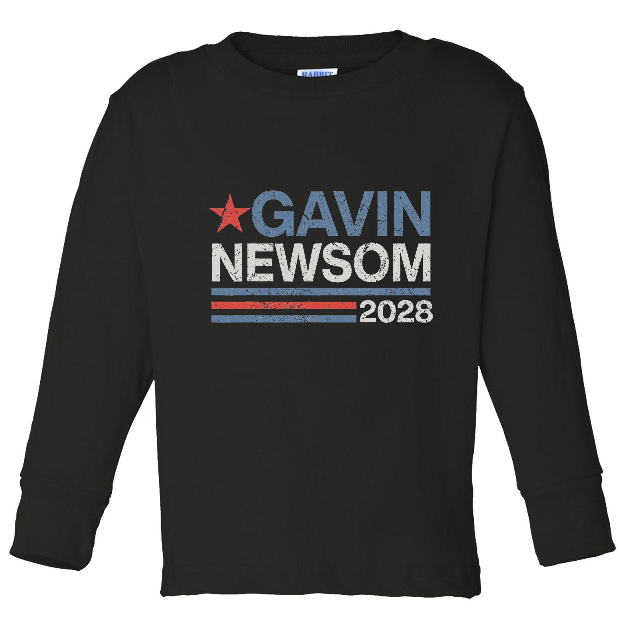 Newsom 2028 Gavin Newsom 2028 President 48 Election Campaign Toddler Long Sleeve Shirt