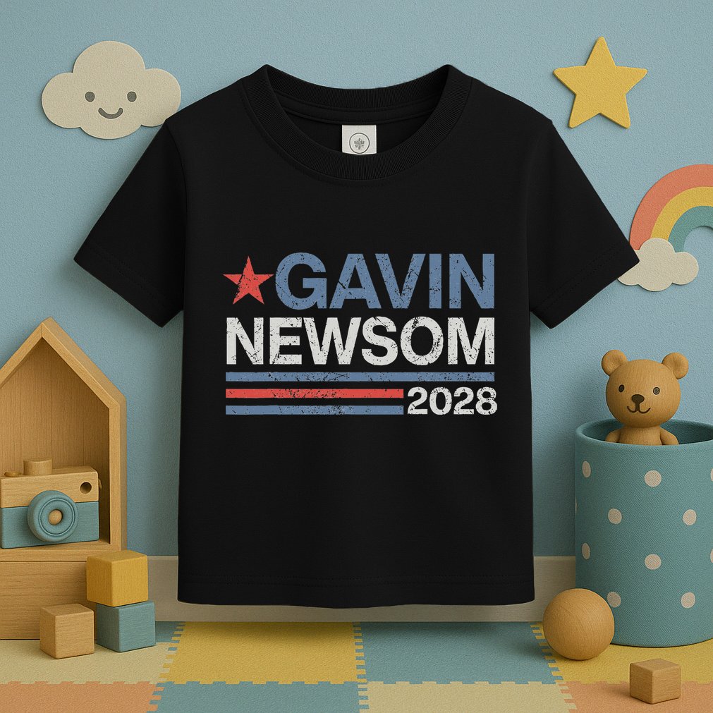 Newsom 2028 Gavin Newsom 2028 President 48 Election Campaign Toddler T-Shirt