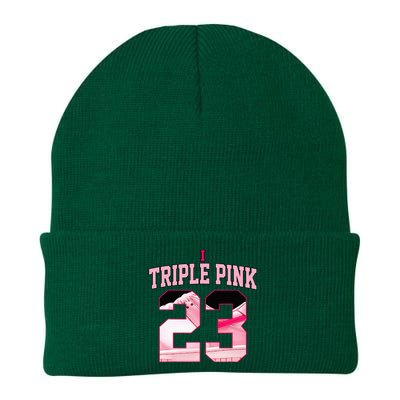 Number 23 Goat Kicks Low Triple Pink Matching Knit Cap Winter Beanie