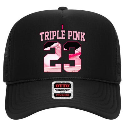 Number 23 Goat Kicks Low Triple Pink Matching High Crown Mesh Back Trucker Hat