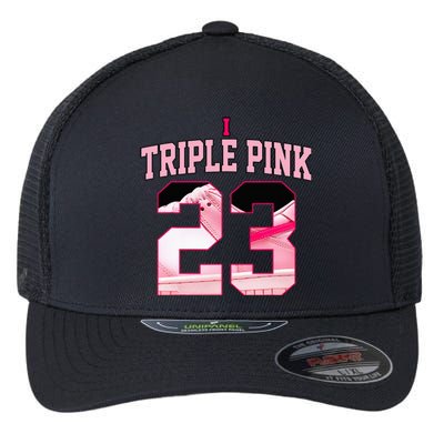 Number 23 Goat Kicks Low Triple Pink Matching Flexfit Unipanel Trucker Cap