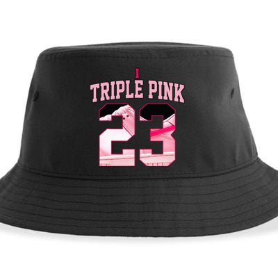 Number 23 Goat Kicks Low Triple Pink Matching Sustainable Bucket Hat