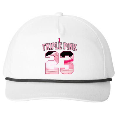 Number 23 Goat Kicks Low Triple Pink Matching Snapback Five-Panel Rope Hat