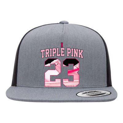 Number 23 Goat Kicks Low Triple Pink Matching Flat Bill Trucker Hat