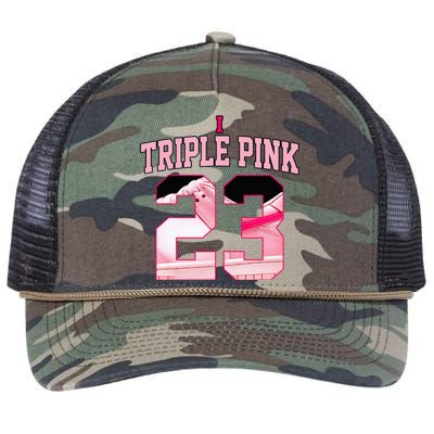 Number 23 Goat Kicks Low Triple Pink Matching Retro Rope Trucker Hat Cap