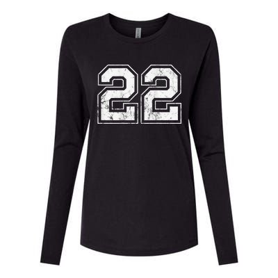 Number 22 On The Back Womens Cotton Relaxed Long Sleeve T-Shirt