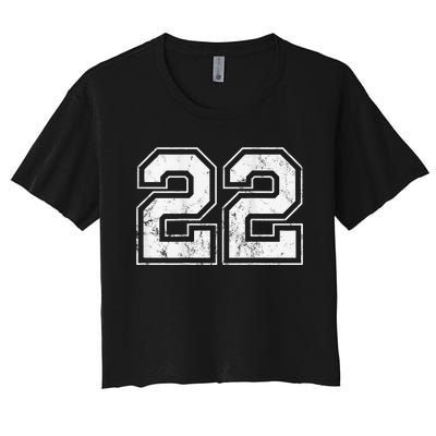 Number 22 On The Back Women's Crop Top Tee