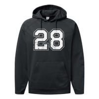 Number 28 on the back Performance Fleece Hoodie